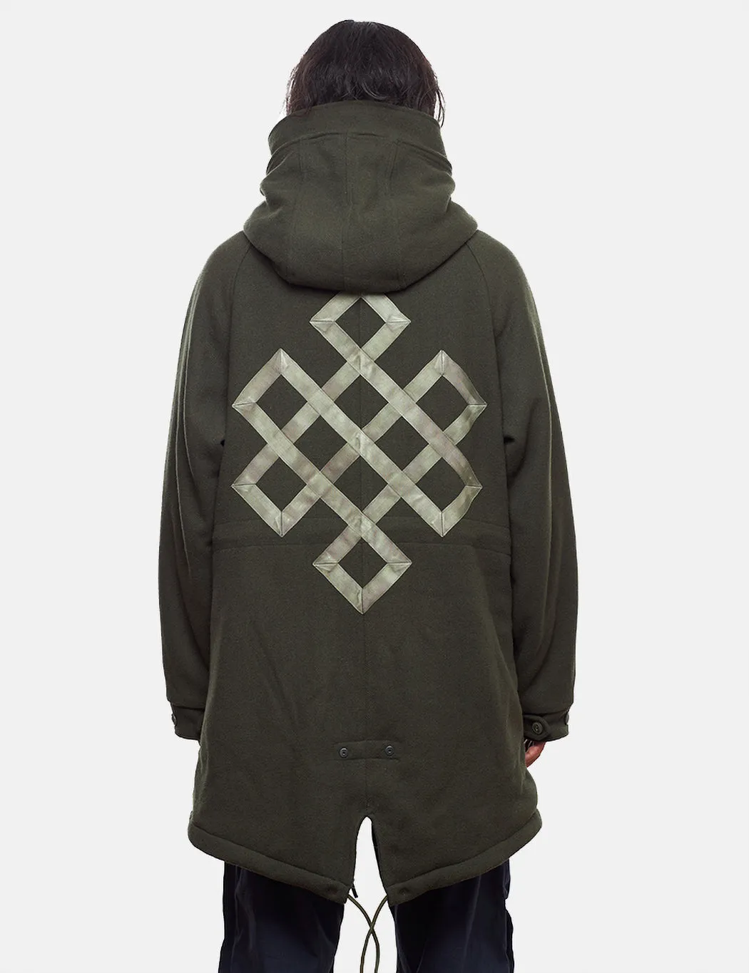 Liberaiders Endless Knot Fish Tail Coat - Olive Green