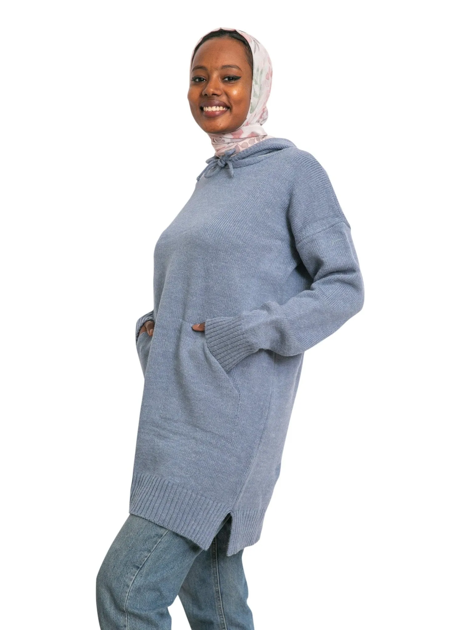 Light Jeans Hoodie Pullover