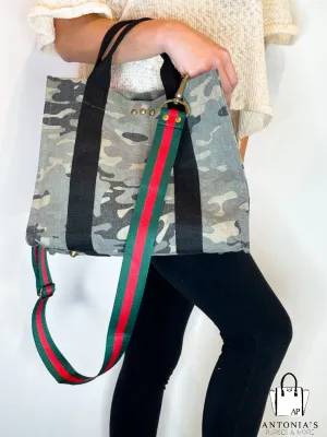Madison Canvas Crossbody Tote Camo