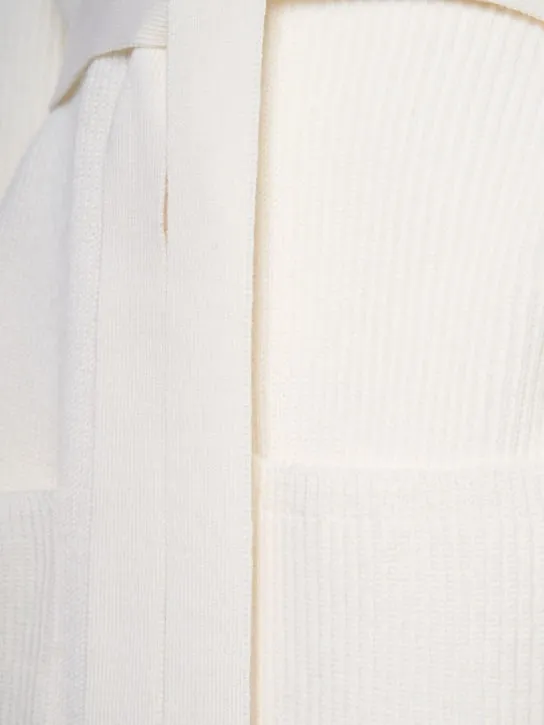 Max Mara   Finezza belted wool knit short coat 