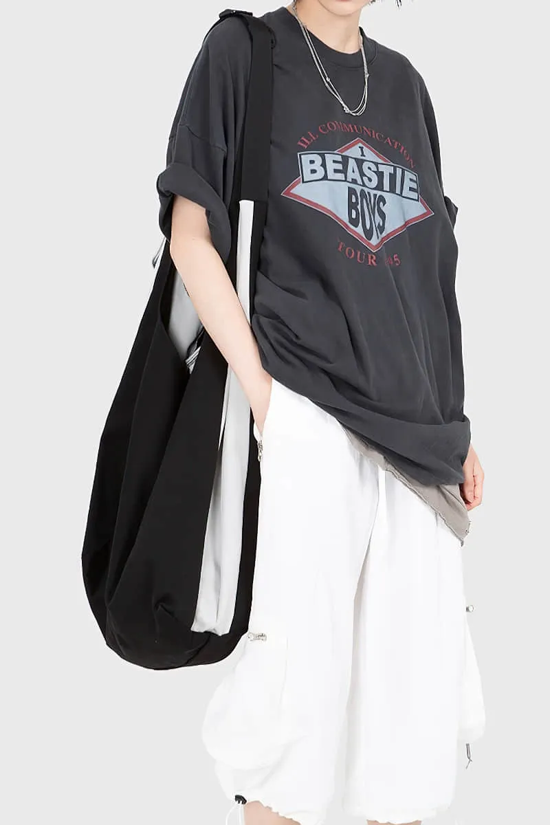 Men's and women's stitching messenger bag