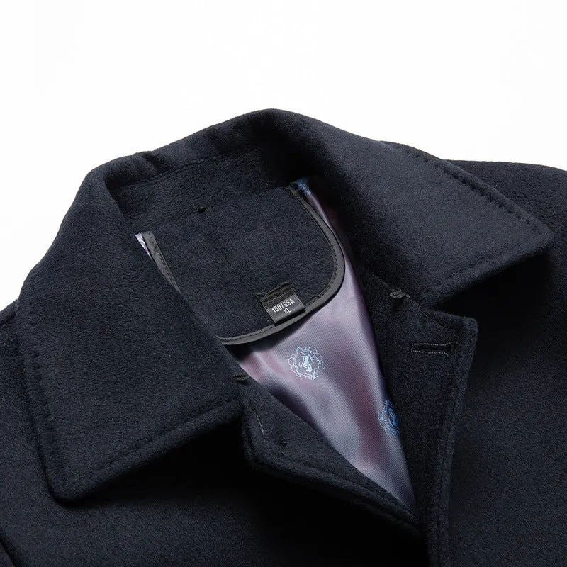 Men's Business British Retro Woolen Long Sleeved Coat