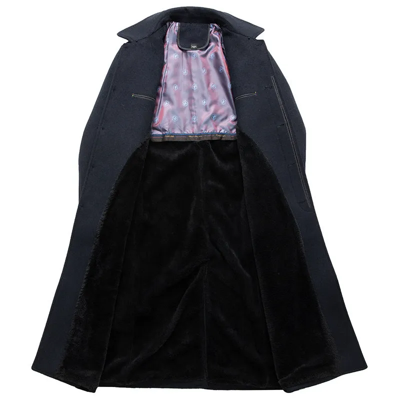 Men's Business British Retro Woolen Long Sleeved Coat