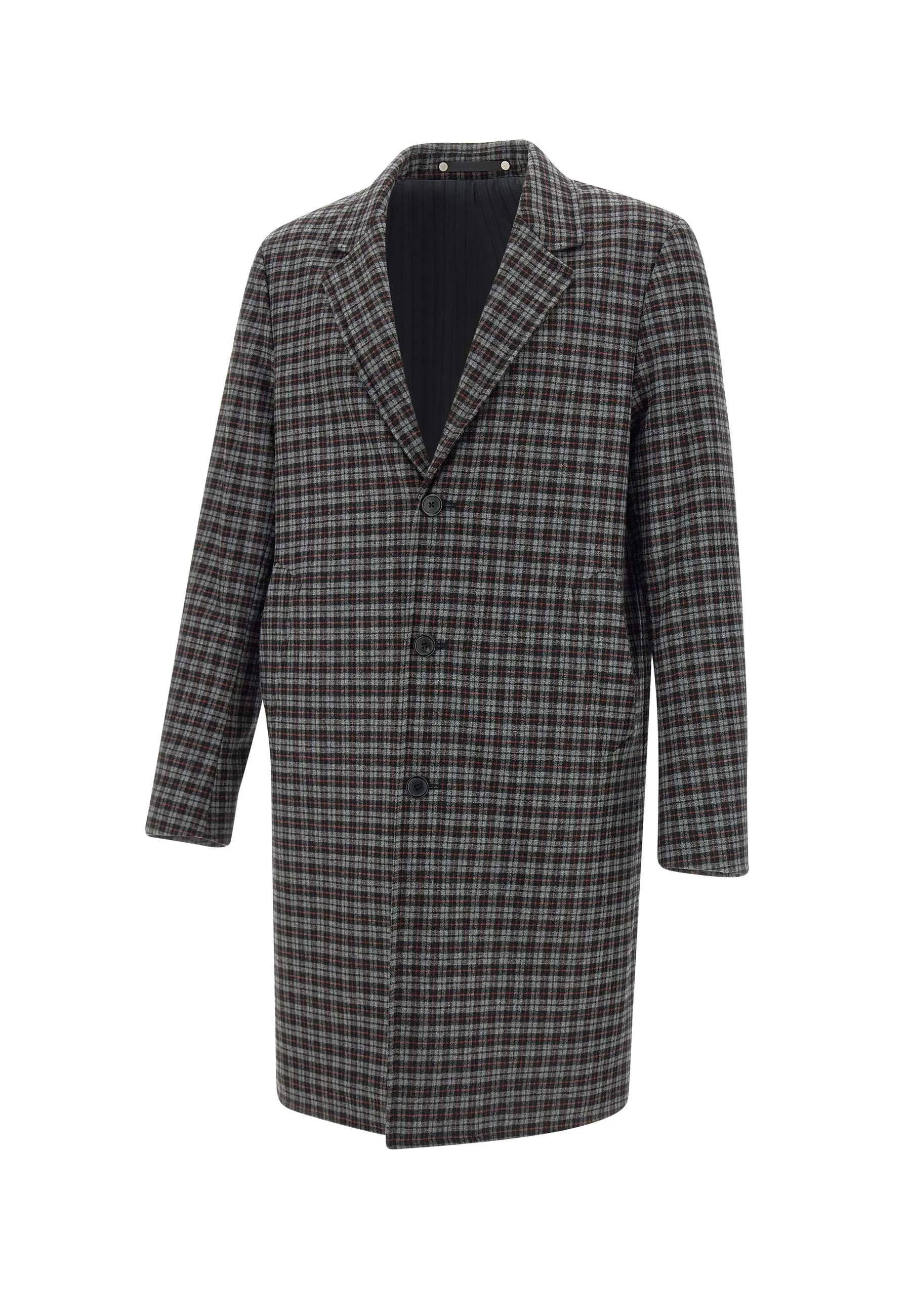 Men's Quilted Wool Blend Coat