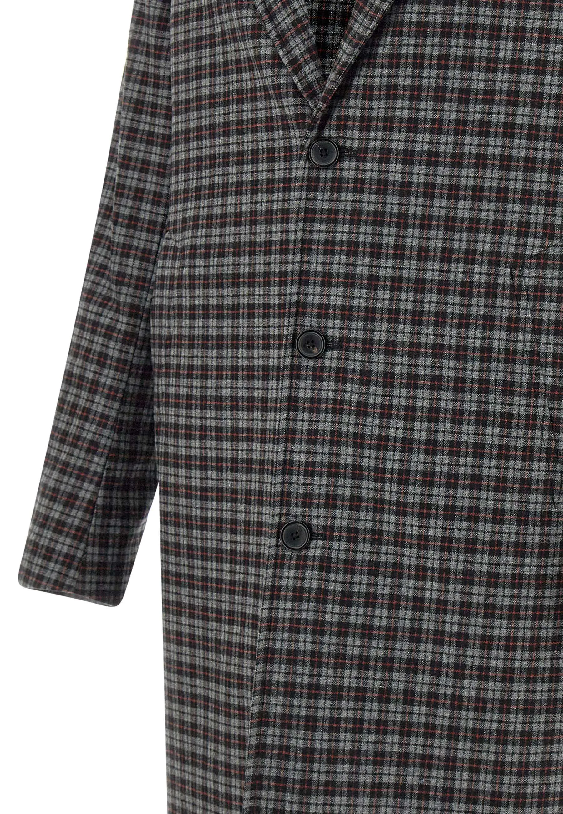 Men's Quilted Wool Blend Coat