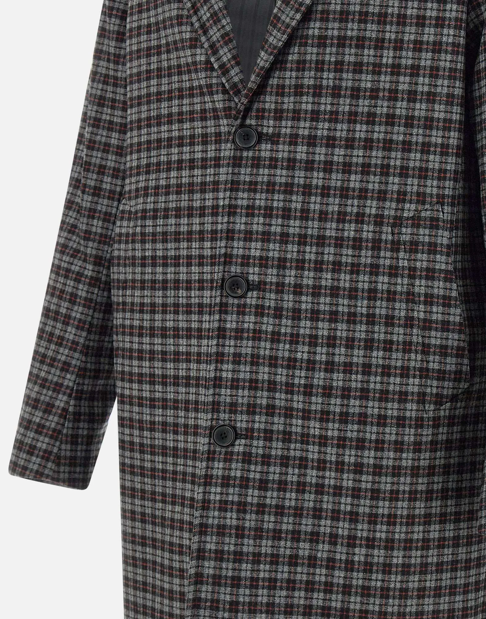 Men's Quilted Wool Blend Coat