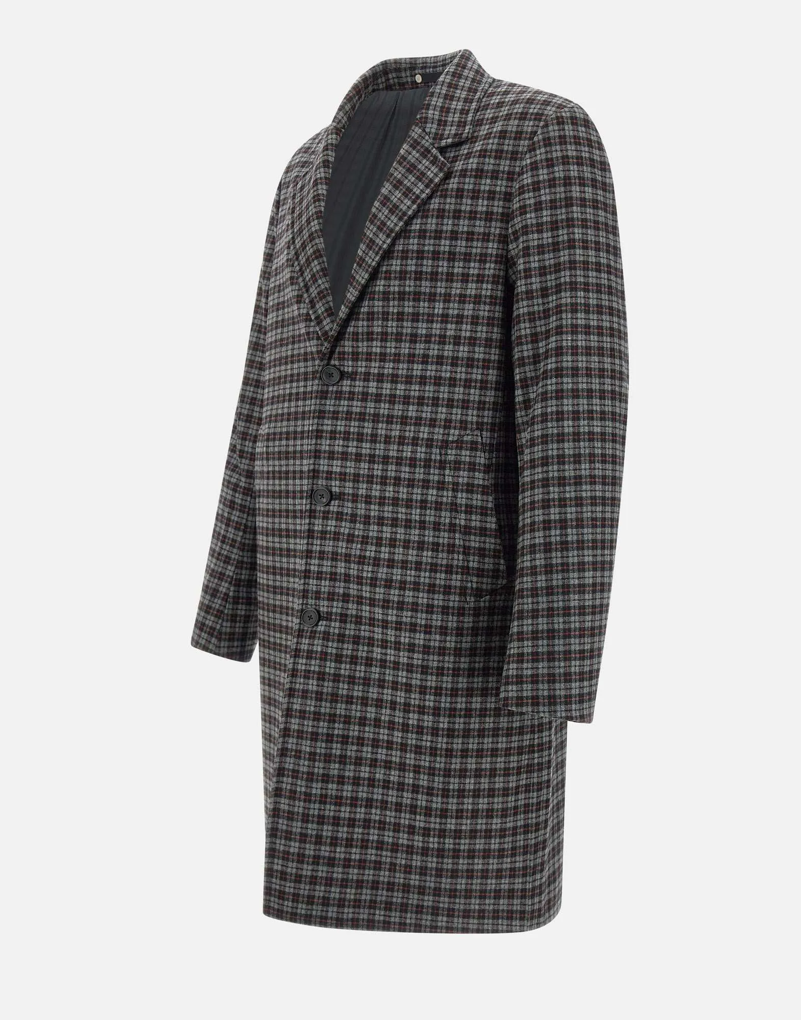 Men's Quilted Wool Blend Coat
