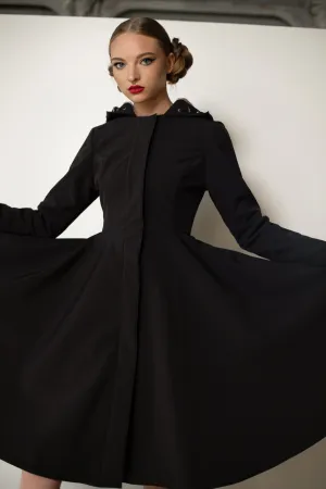 'Midnight Black' Coat in size XS (with imperfection)