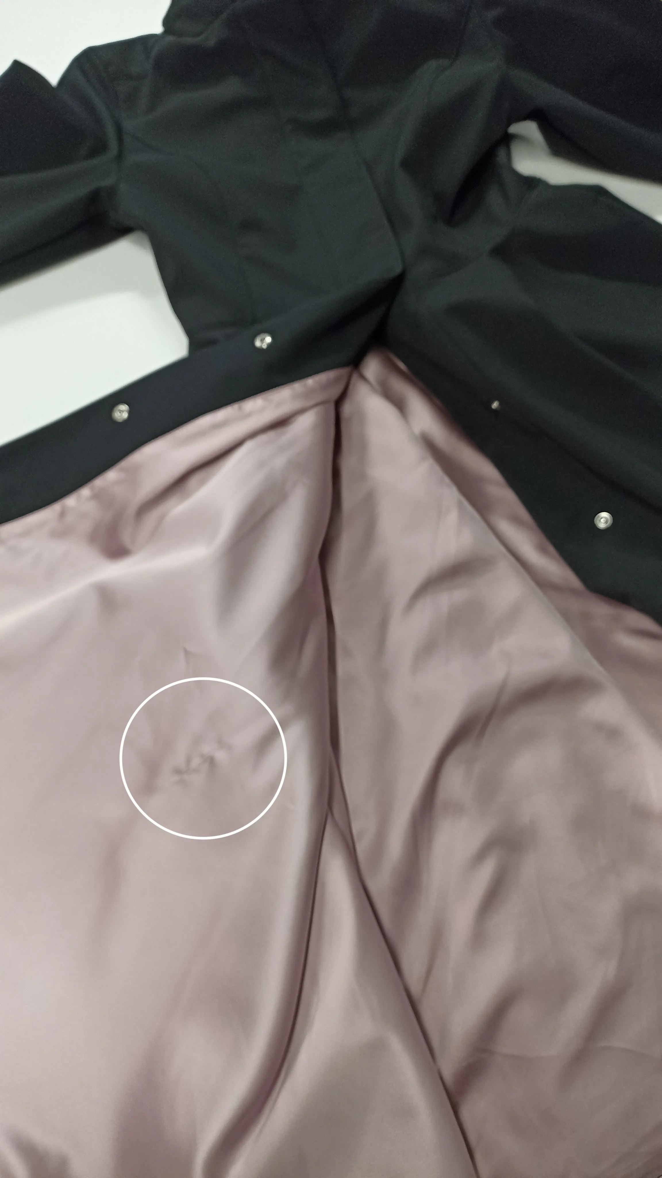 'Midnight Black' Coat in size XS (with imperfection)