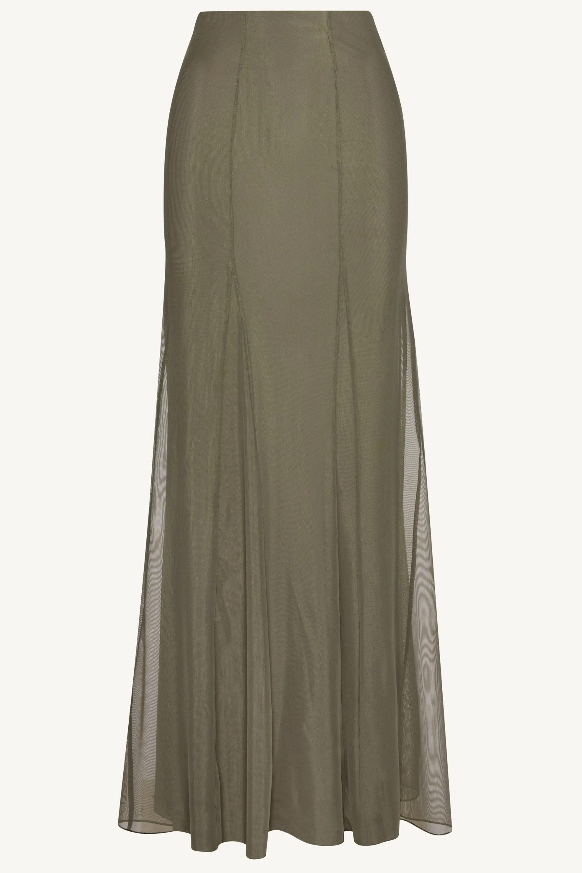 Milia Mesh Maxi Skirt - Smokey Olive