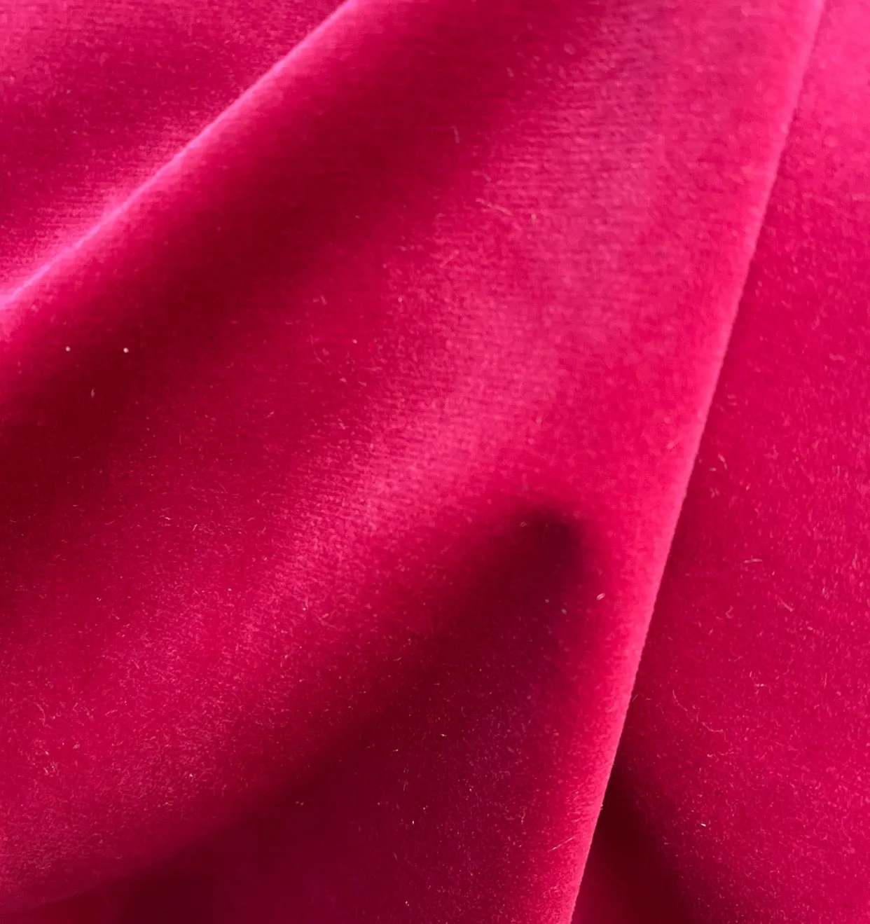 NEW Designer Velvet Upholstery & Drapery Fabric -Soft- Fuchsia - By The Yard