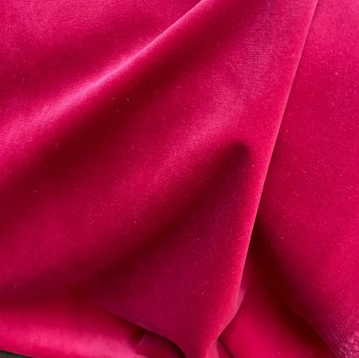 NEW Designer Velvet Upholstery & Drapery Fabric -Soft- Fuchsia - By The Yard