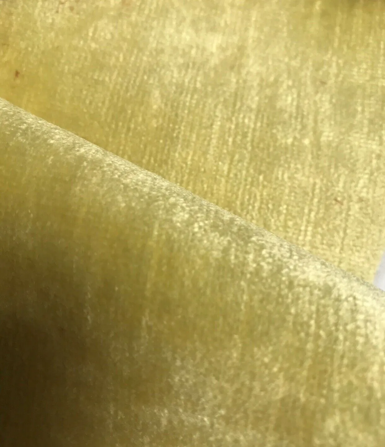 NEW Designer Velvet Upholstery Fabric - Antique Dusty Yellow- By The Yard