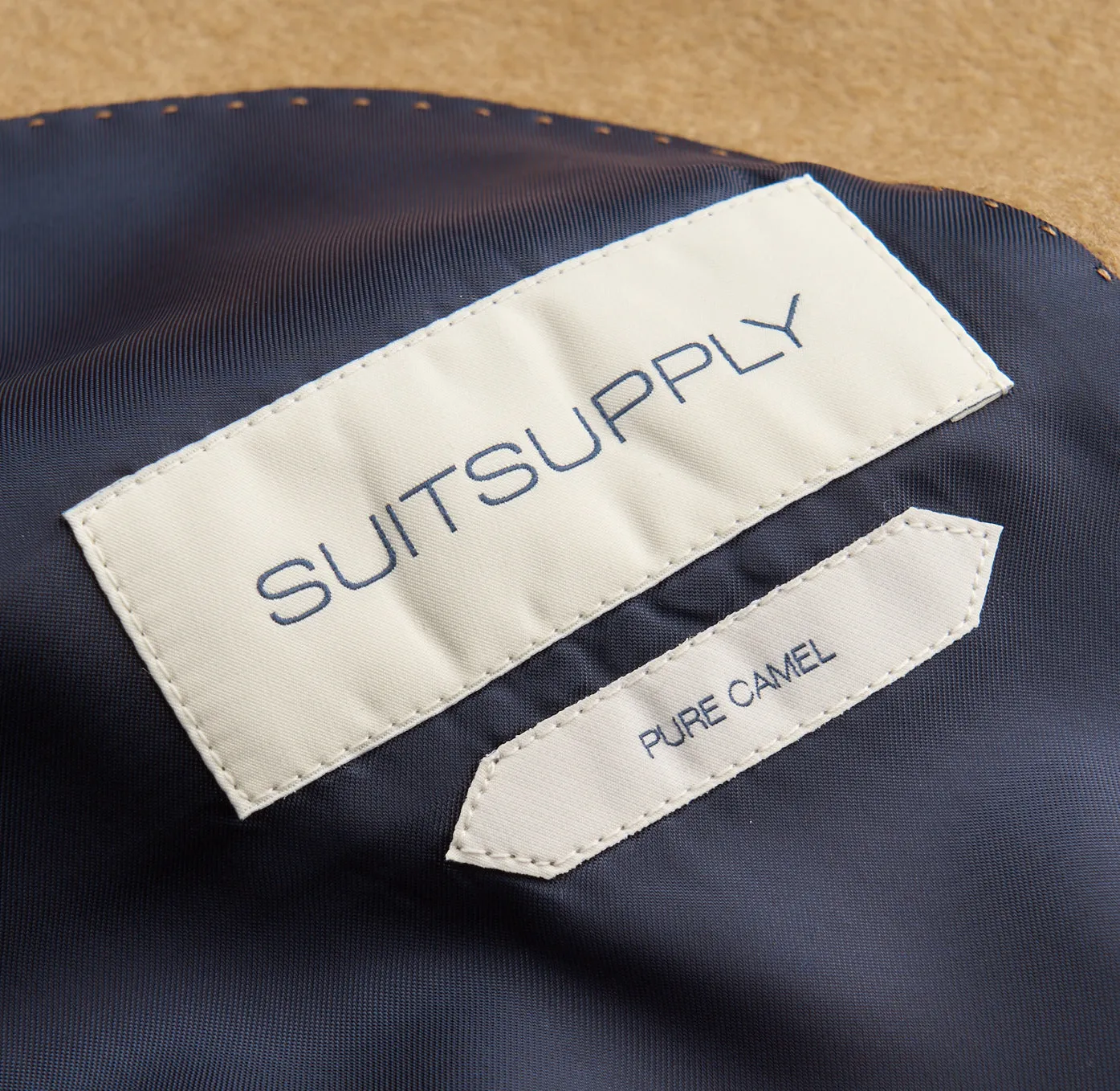 New Suitsupply Vincenza Brown Pure Camel Coat - Size 40R