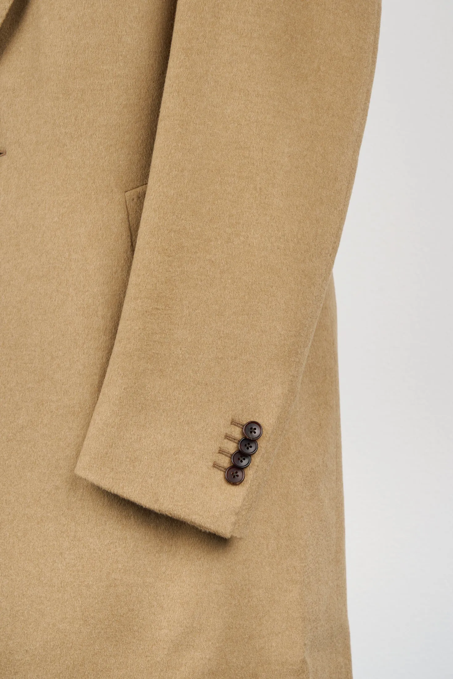 New Suitsupply Vincenza Brown Pure Camel Coat - Size 40R