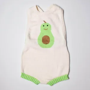 Organic Baby Romper, Sleeveless Knit - Avocado