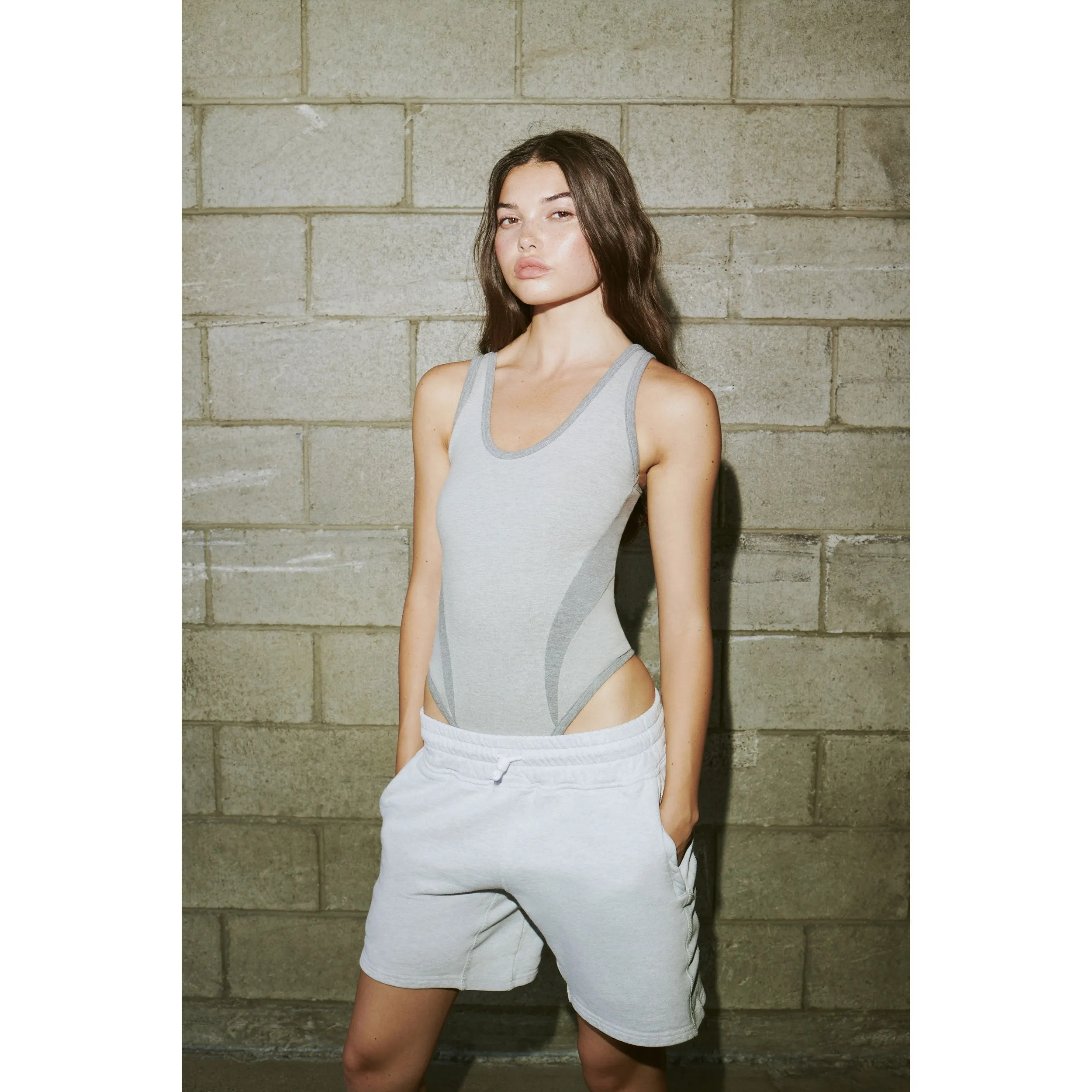 OUTDOOR BASICS TANK BODYSUIT | SEPIA