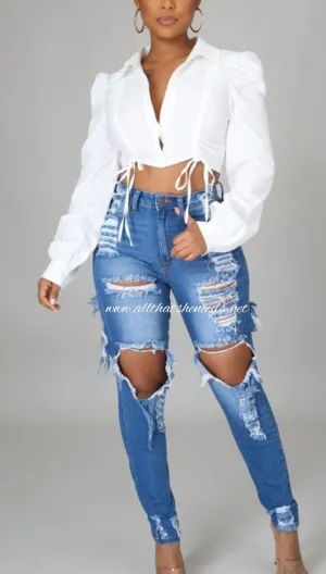 Particular Distressed Jeans