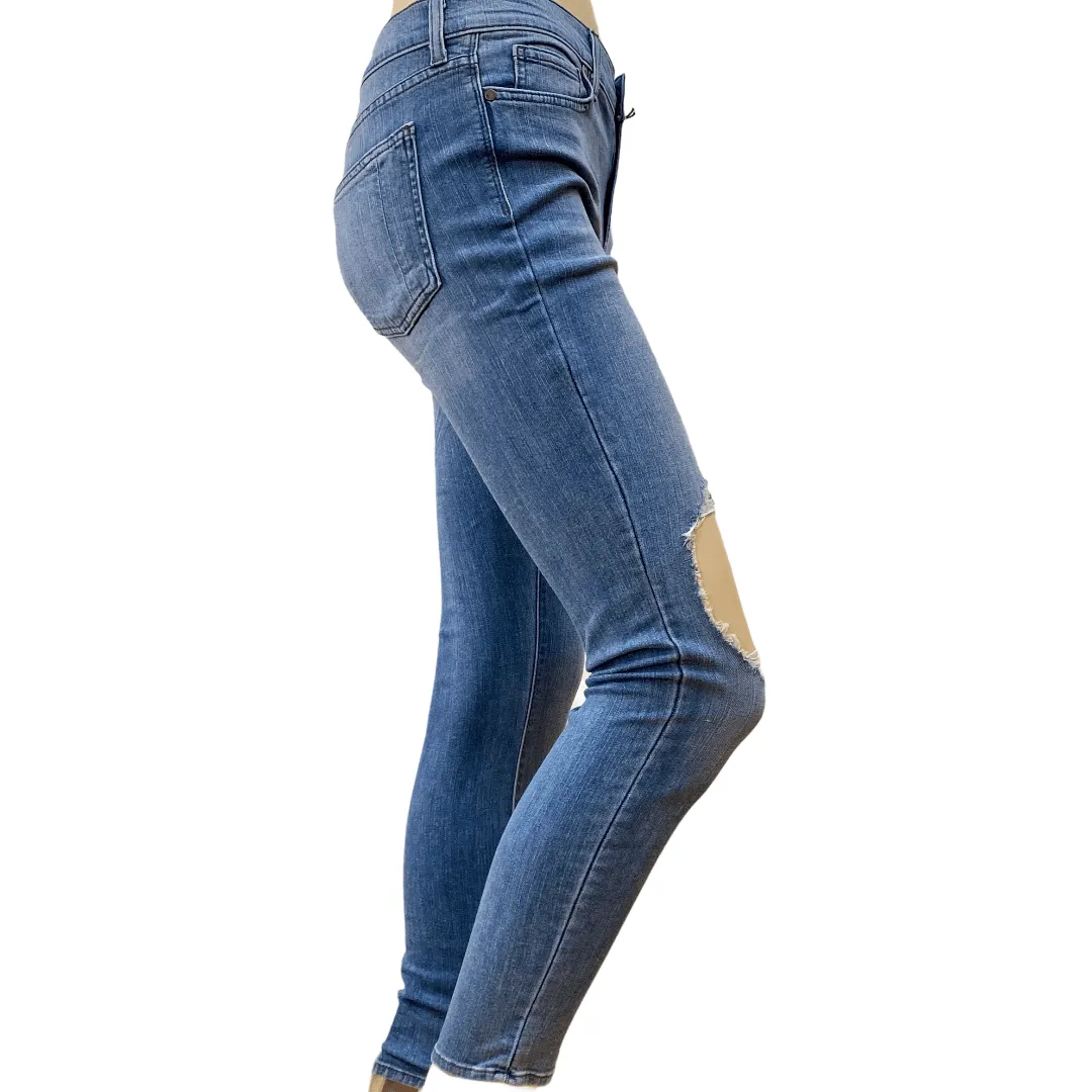Pistola Mid Rise Distressed Skinny Jeans