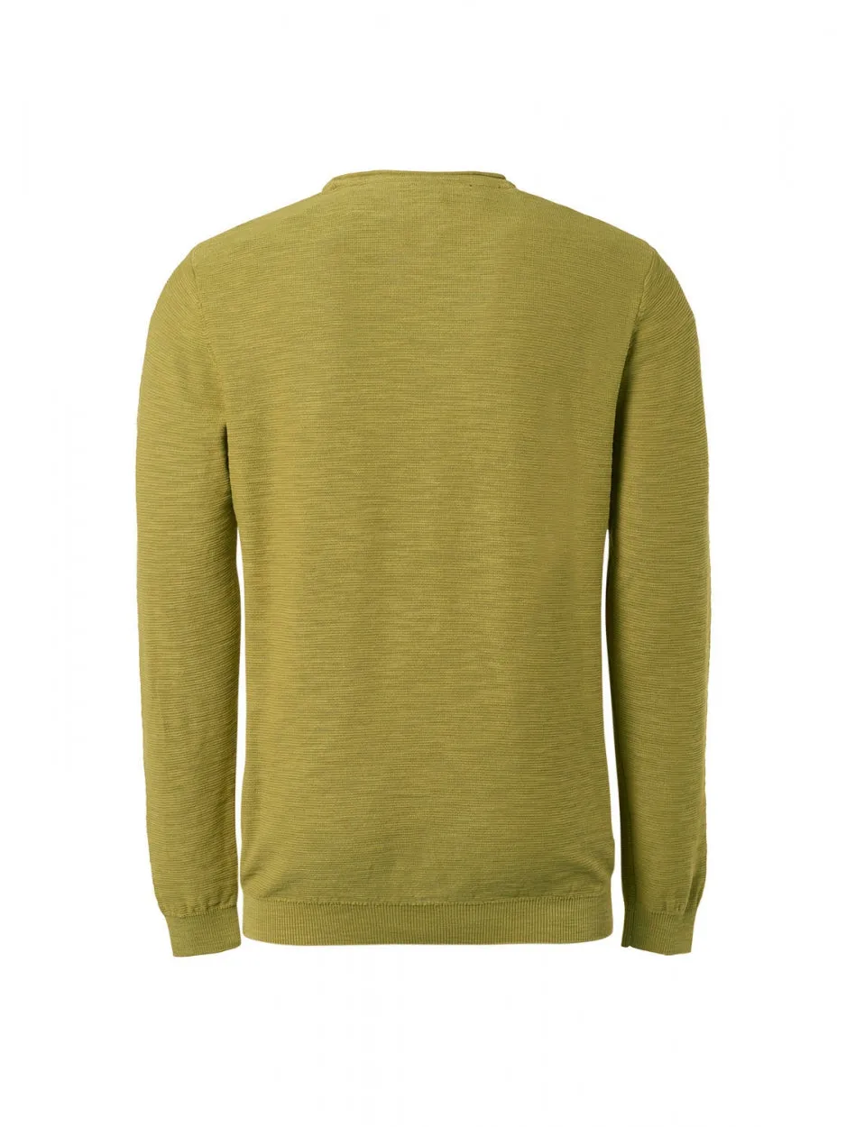 Pullover Crewneck Relief Garment Dyed   Stone Washed | Light Green