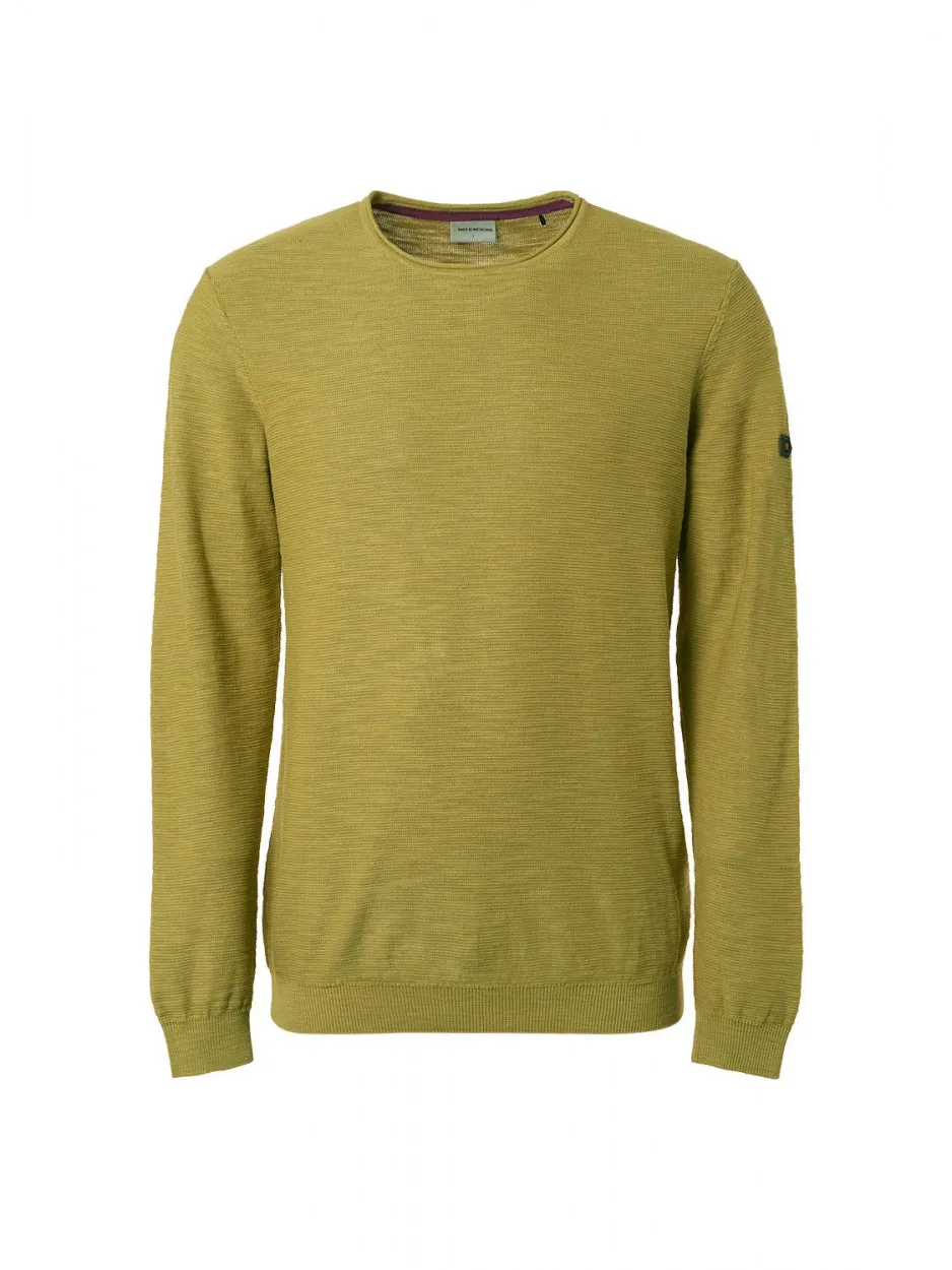 Pullover Crewneck Relief Garment Dyed   Stone Washed | Light Green