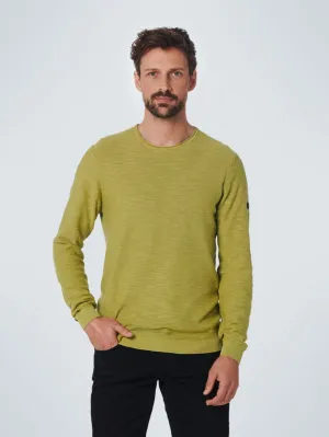 Pullover Crewneck Relief Garment Dyed   Stone Washed | Light Green