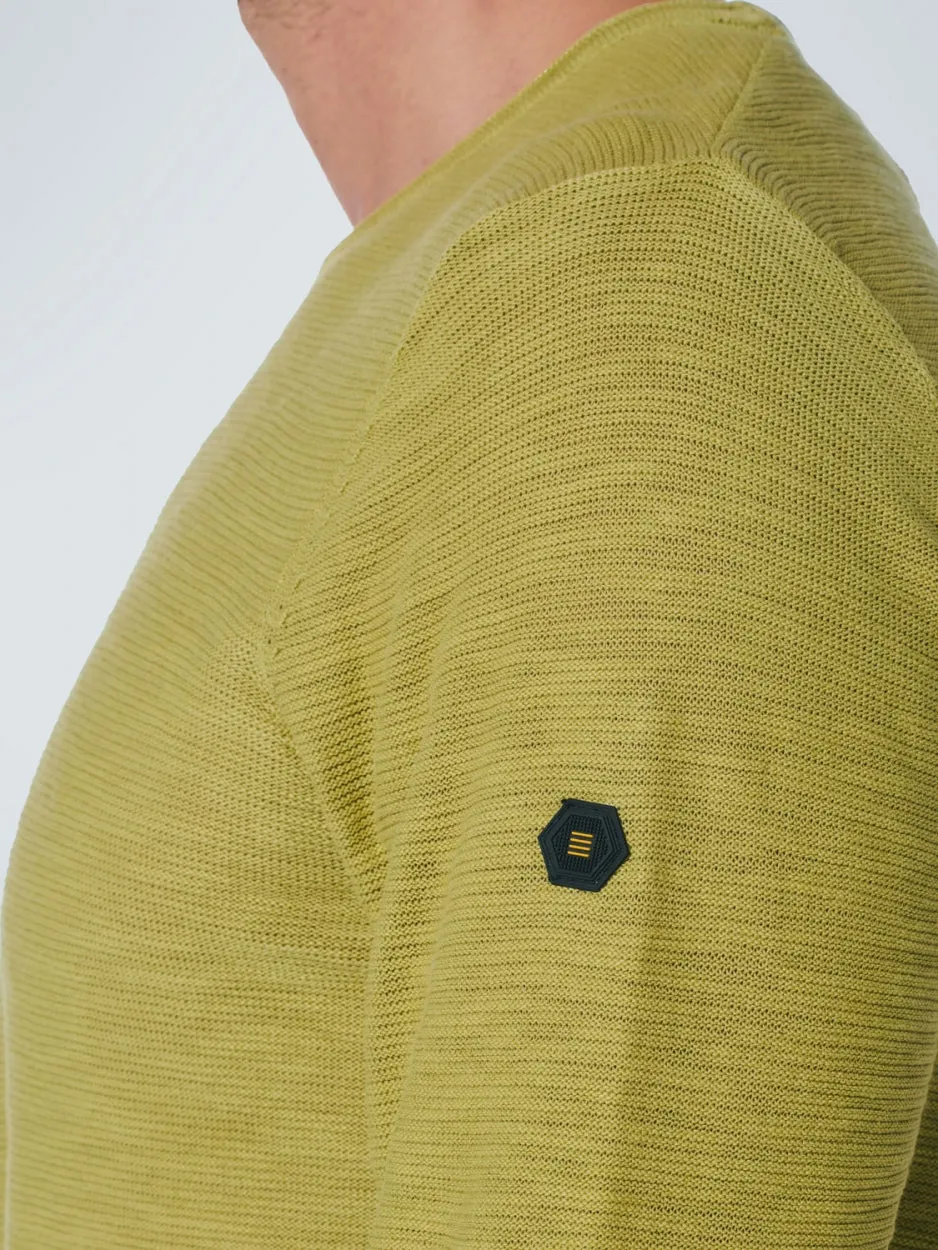 Pullover Crewneck Relief Garment Dyed   Stone Washed | Light Green