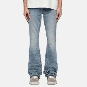 Purple Brand Super Stack Flare Powdered Woad Jeans