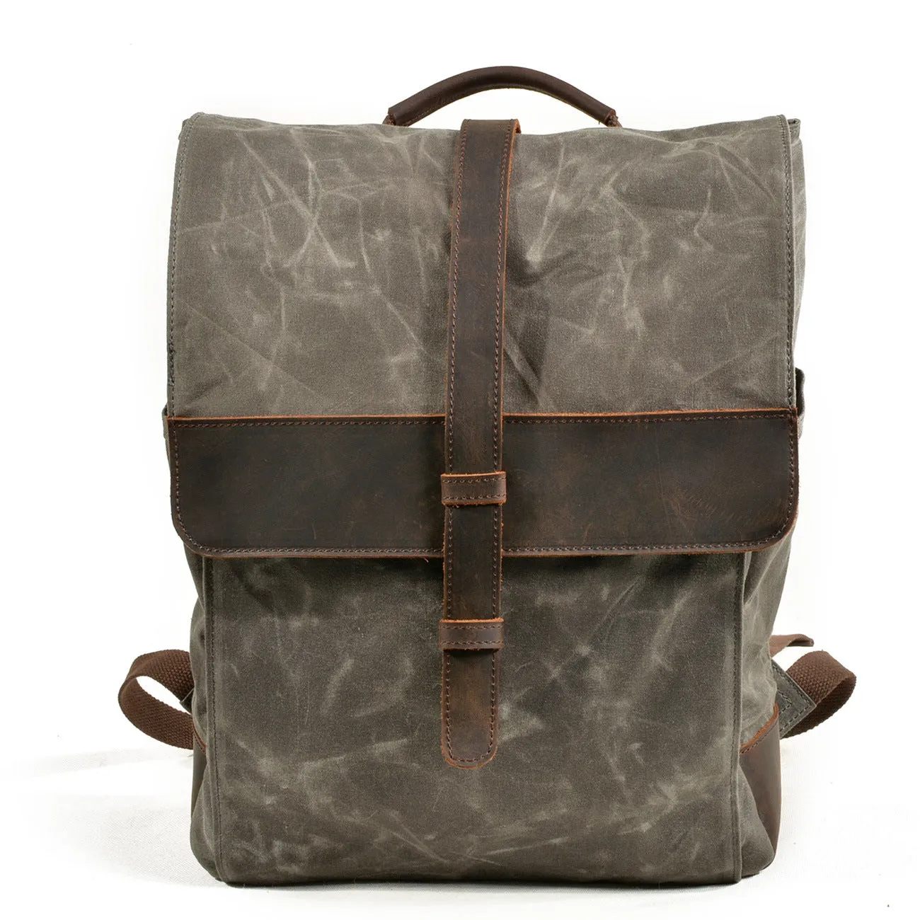 Retro wax canvas men's bag outdoor travel backpack waterproof sports student KS6006
