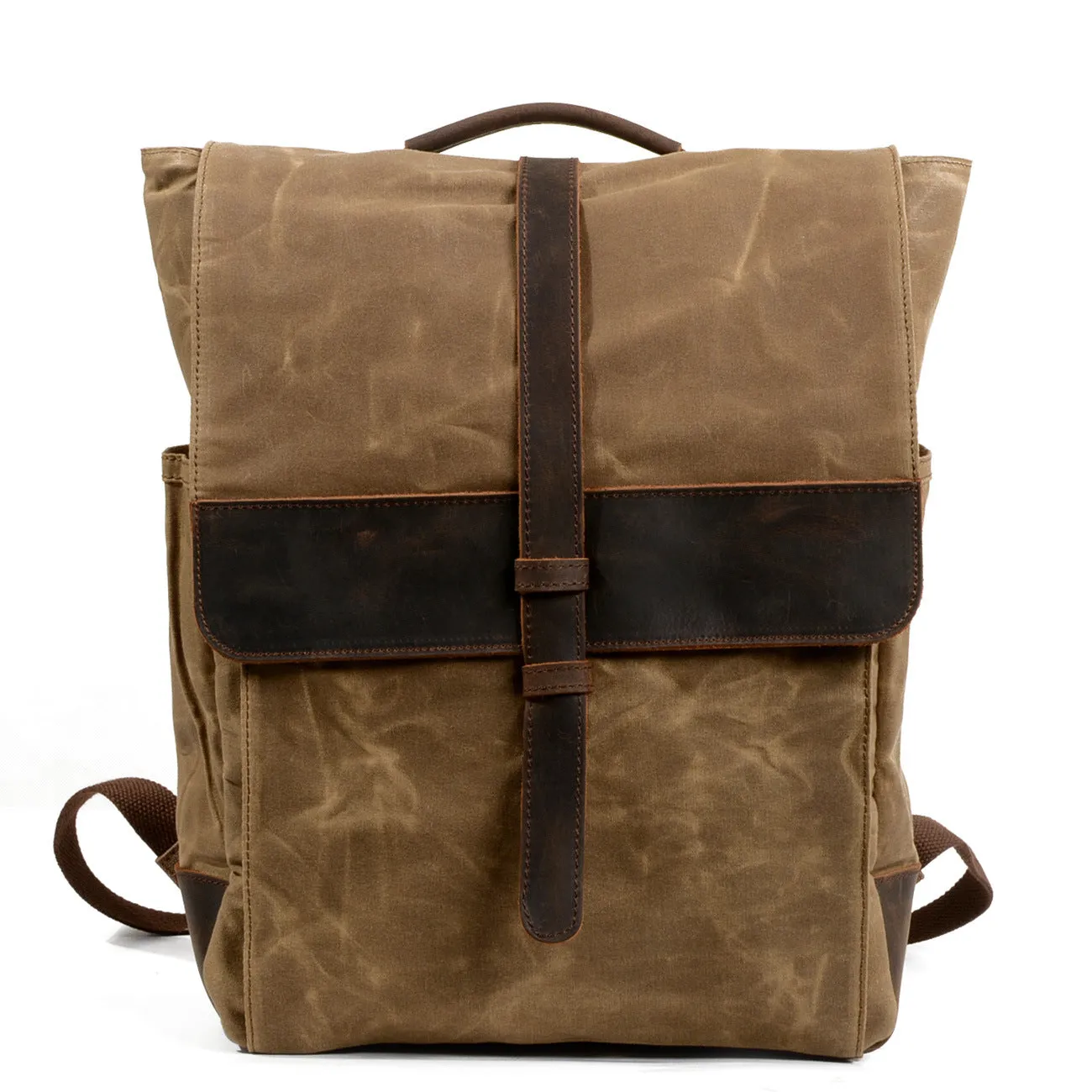 Retro wax canvas men's bag outdoor travel backpack waterproof sports student KS6006