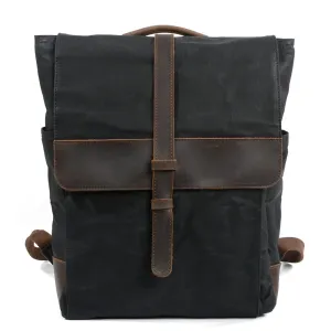 Retro wax canvas men's bag outdoor travel backpack waterproof sports student KS6006