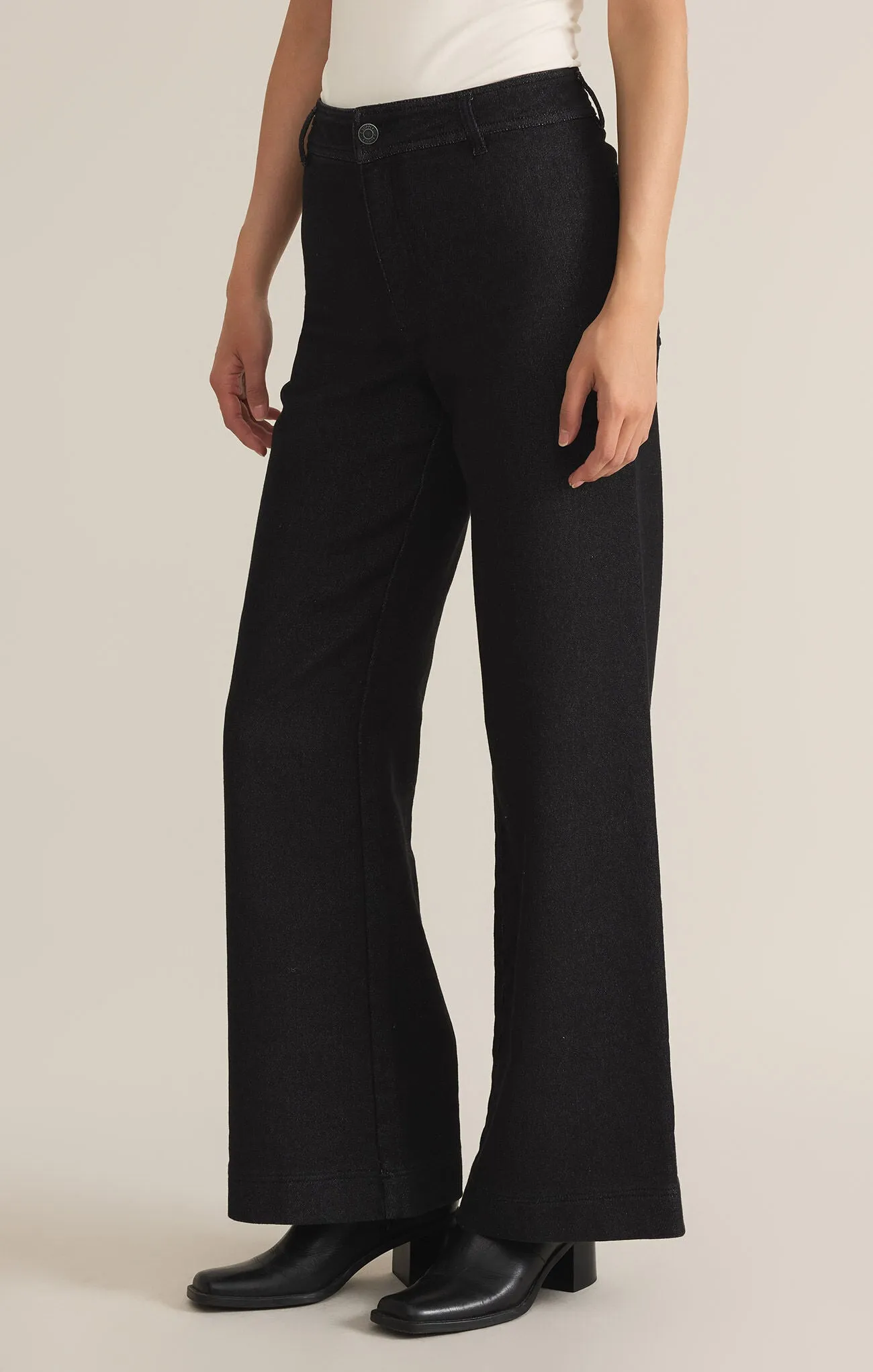Rilynn Wide Leg Denim Trouser