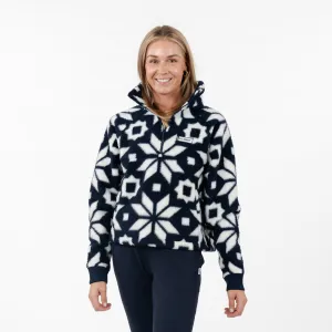 Rivanna Fleece Pullover | The Snowfall - Fleet Navy/White
