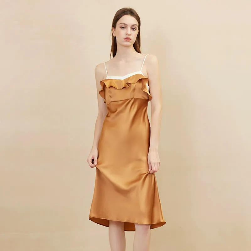Silk Dress - Adjustable Straps Slip Extended Long