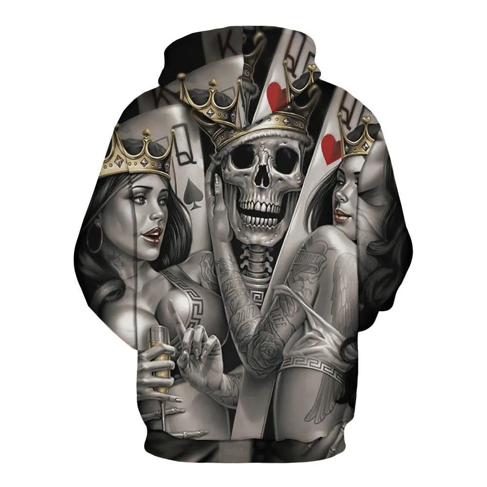 Skull Knight 3D Printing Coat Leisure Sports Sweater Autumn And Winter