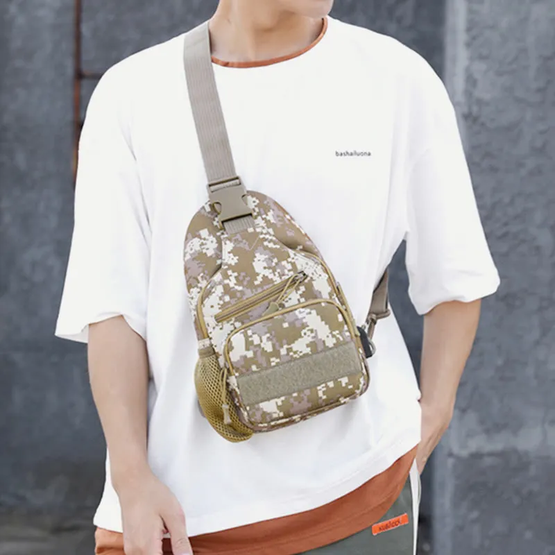 Sling Bag For Men Canvas Casual Sports Large Chest Bag