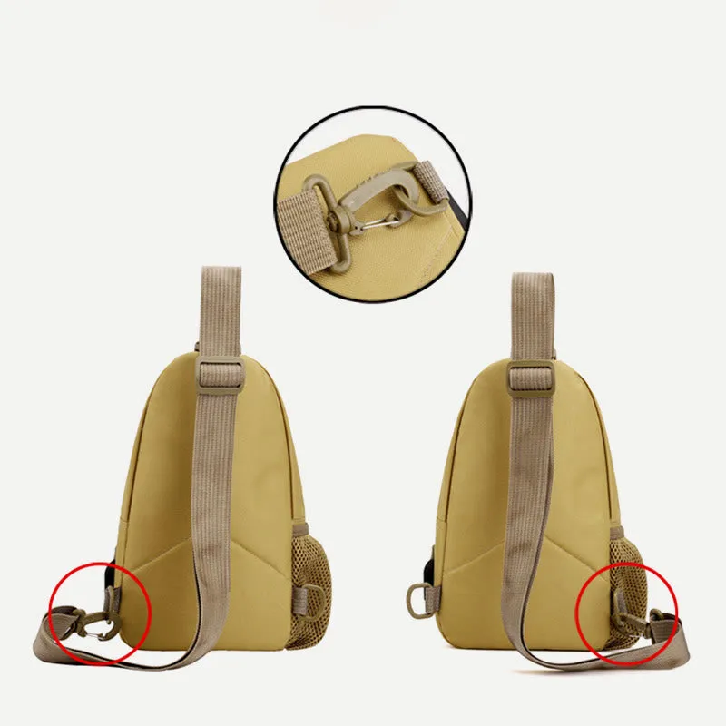 Sling Bag For Men Canvas Casual Sports Large Chest Bag