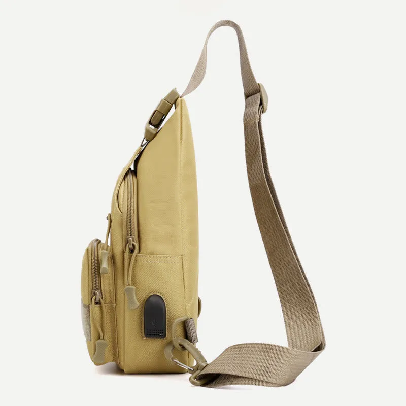 Sling Bag For Men Canvas Casual Sports Large Chest Bag
