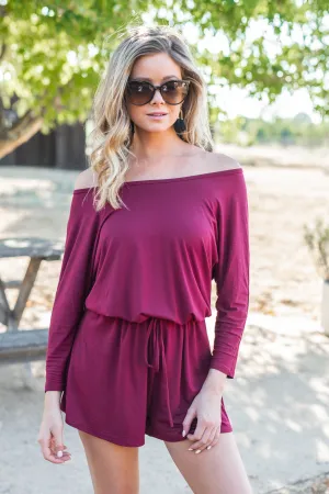 The Poolside Burgundy Red Romper