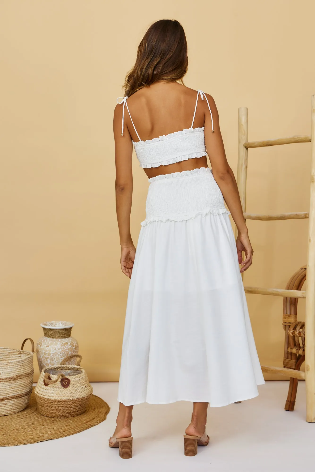 Worthy Enough Maxi Skirt White