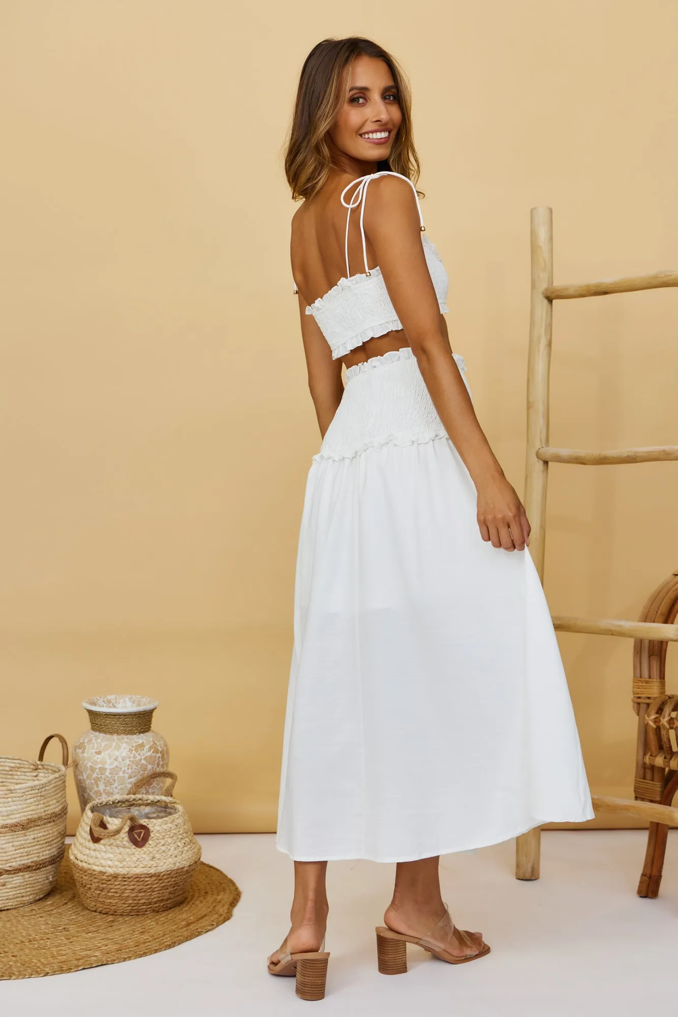Worthy Enough Maxi Skirt White