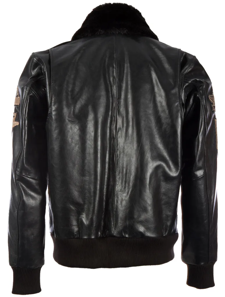 YBOB Men's Air Force Jacket - Black