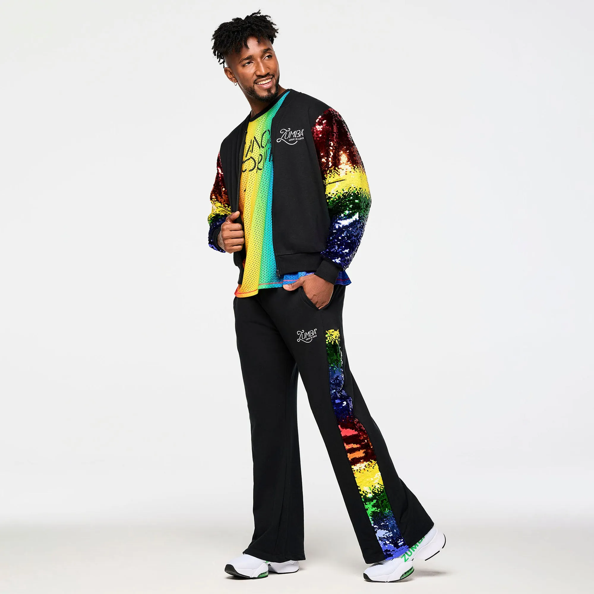 Zumba Bomber Jacket With Sequin Sleeves  PRIDE 2025