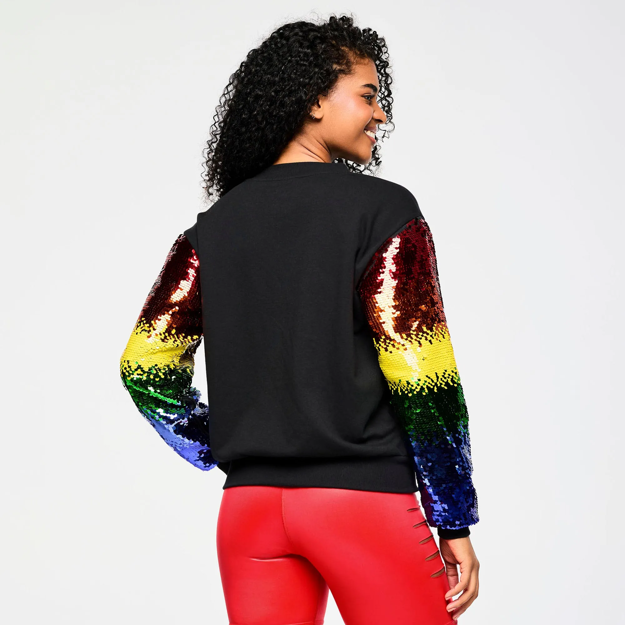 Zumba Bomber Jacket With Sequin Sleeves  PRIDE 2025